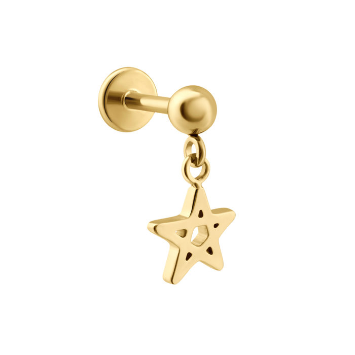 Doodle Star Flat Back Stud