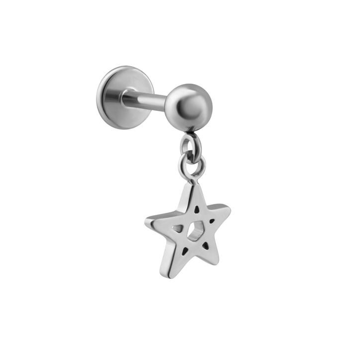 Doodle Star Flat Back Stud