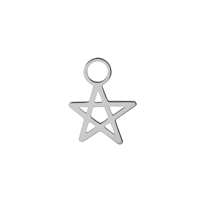 Doodle Star Hoop Charm