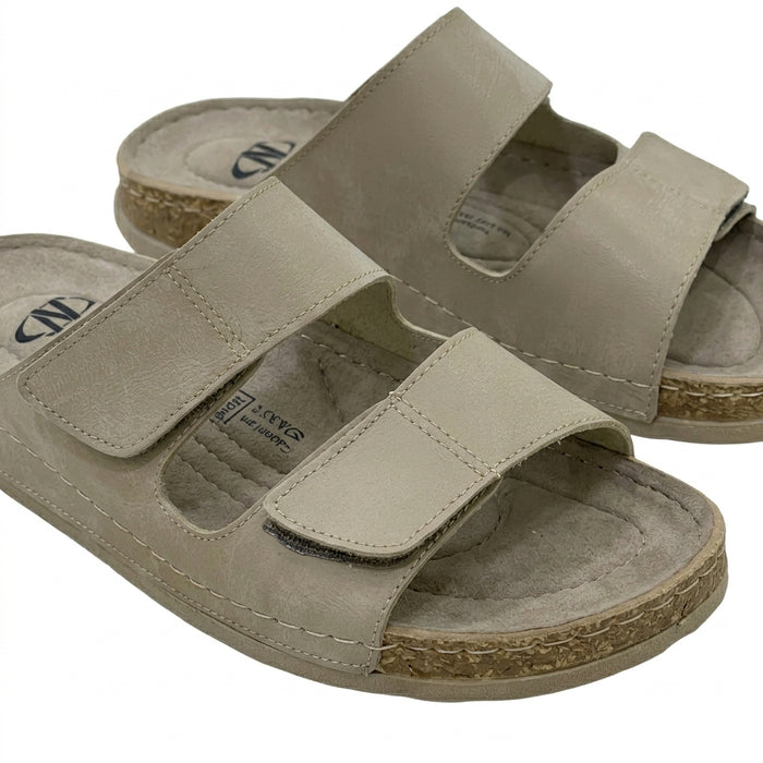 Double Strap Slip On Sandals