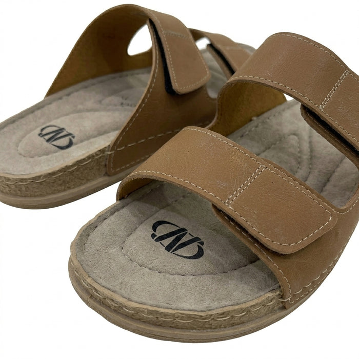 Double Strap Slip On Sandals