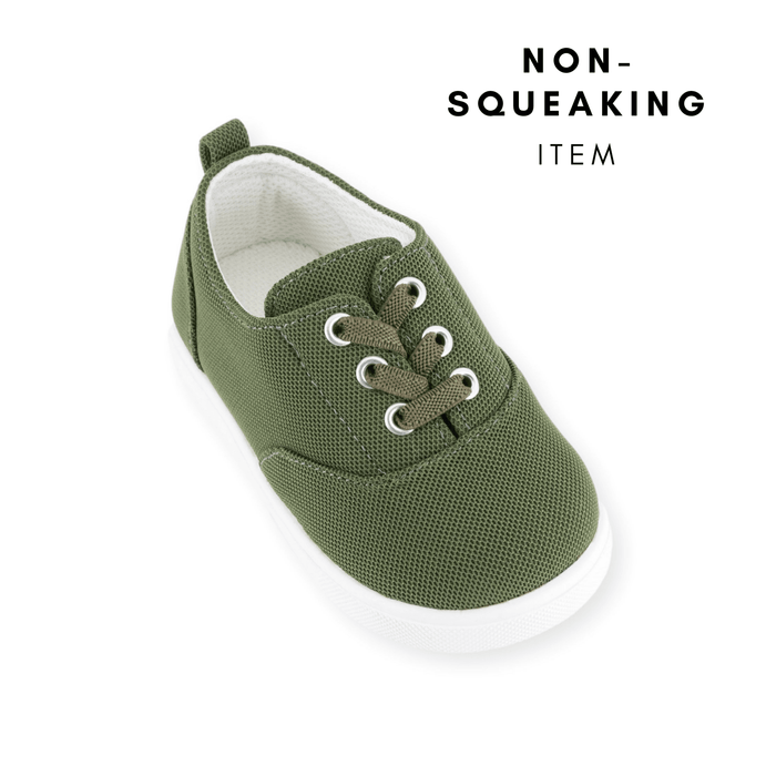 Drew Green Tennis Shoe (NON-SQUEAKING) - Wee Squeak