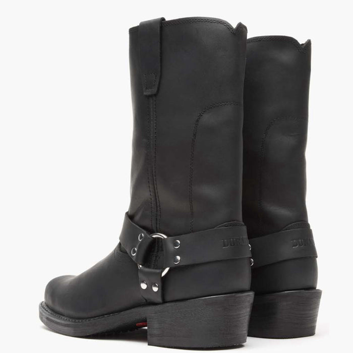 Back view of Durango Harness black leather moto boot