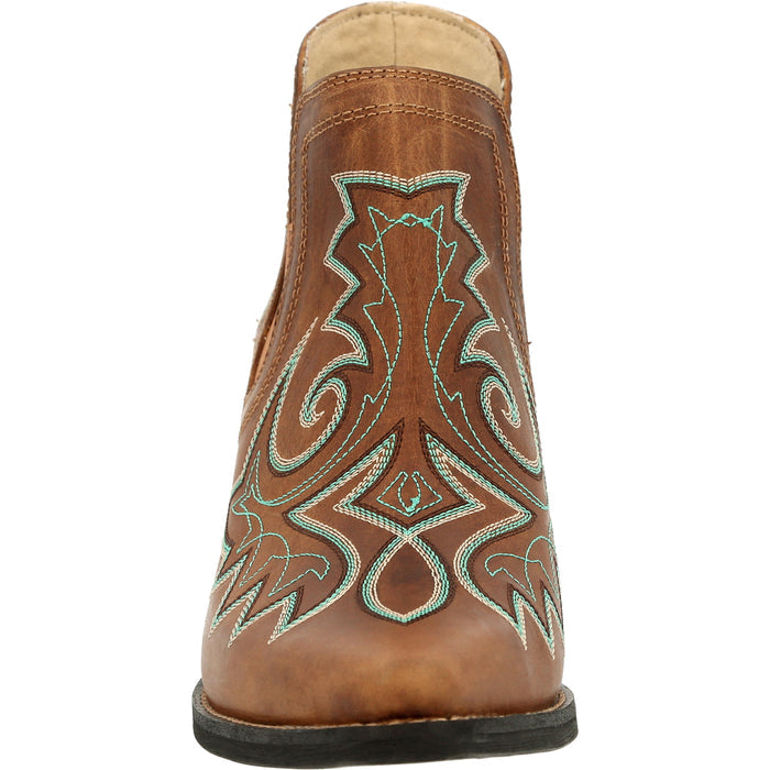 Crush by Durango® Women's Golden Brown Western Fashion Bootie - front