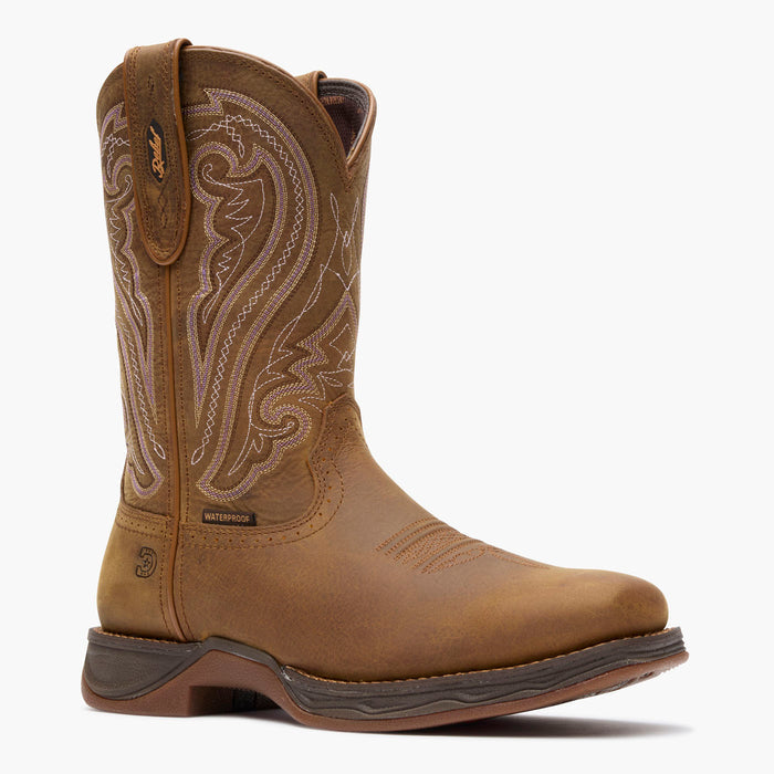 Front view of Durango® women’s 10” Filly Brown Waterproof Lady Rebel™ Ultra Lite