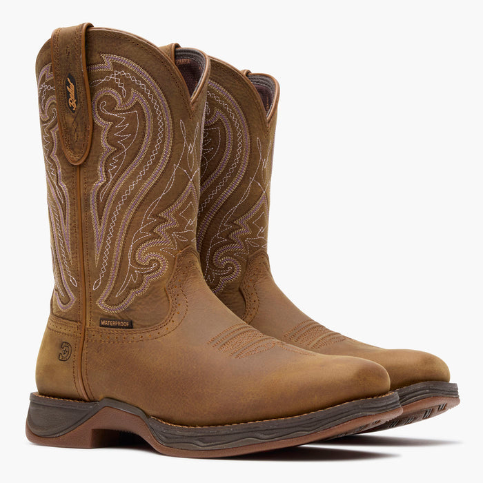 Front pair view of Durango® women’s 10” Filly Brown Waterproof Lady Rebel™ Ultra Lite