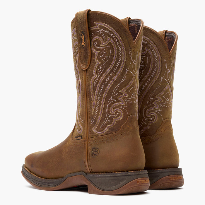 Back pair view of Durango® women’s 10” Filly Brown Waterproof Lady Rebel™ Ultra Lite