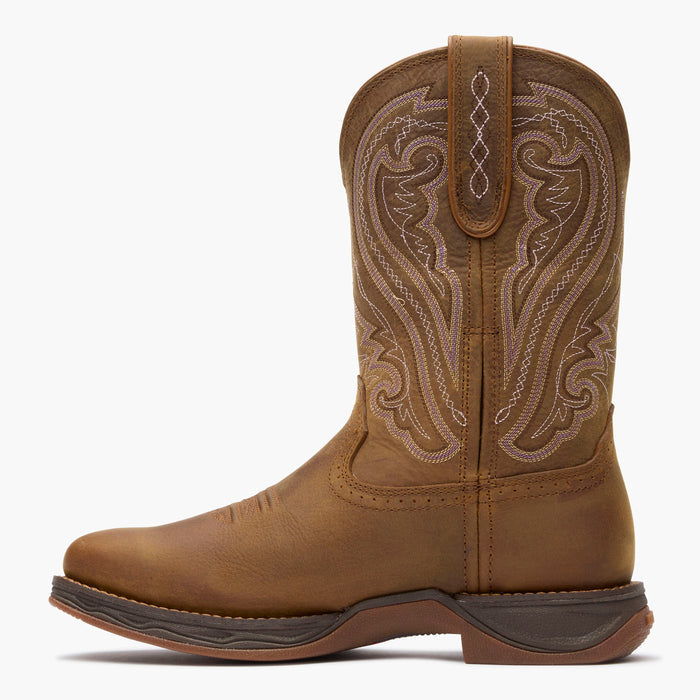 Inner side view of Durango® women’s 10” Filly Brown Waterproof Lady Rebel™ Ultra Lite