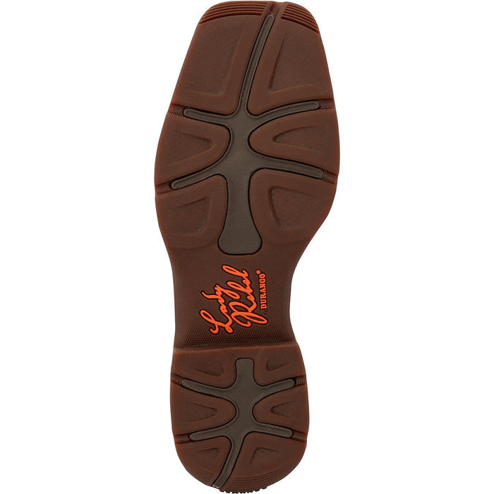 Lady Rebel by Durango® Women's Dusty Brown & Sky Blue Western Boot - outsole