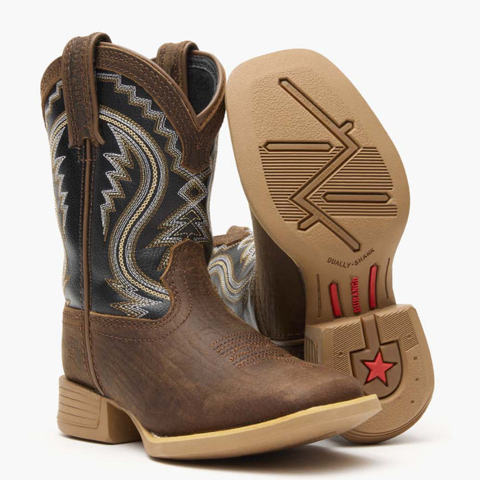 Durango® Lil' Rebel Pro Big Kids' Acorn Black Onyx Western Boot - outsole