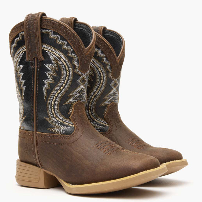 Durango® Lil' Rebel Pro Big Kids' Acorn Black Onyx Western Boot - 12