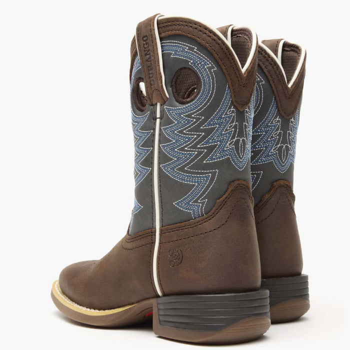 Durango® Lil' Rebel Pro™ Big Kid's Blue Western Boot - back