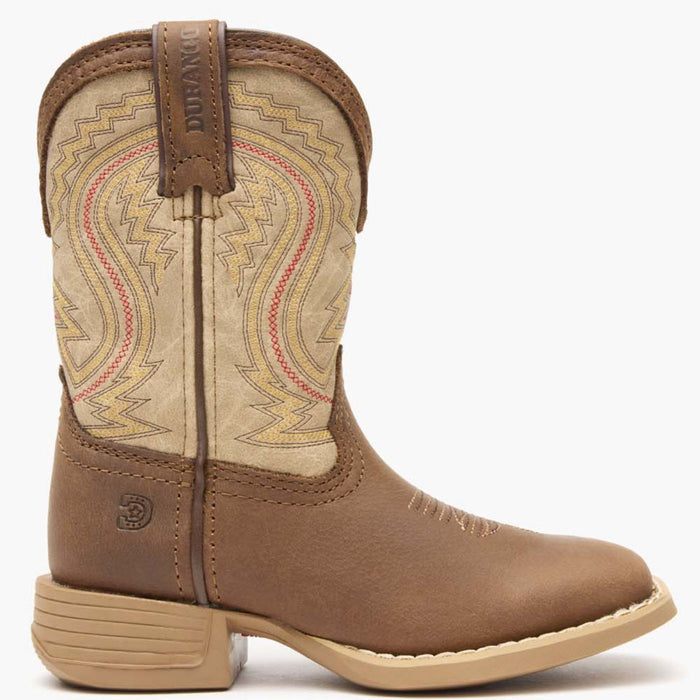 Durango® Lil' Rebel Pro™ Big Kids' Coffee and Bone Western Boot - profile
