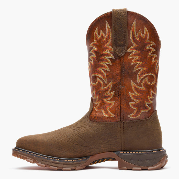 Instep profile of Durango® men’s 11” Bark Brown/ Cognac Steel Toe Waterproof Durango® Maverick XP™