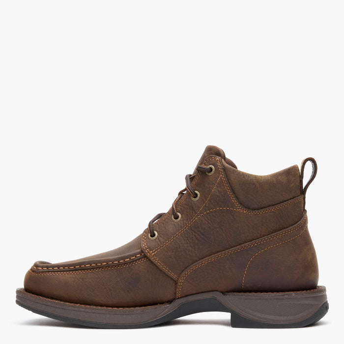 Instep profile view of Durango® men’s 5 ½” Dark Earth Waterproof Red Dirt Rebel™ Ultra-Lite Lacer