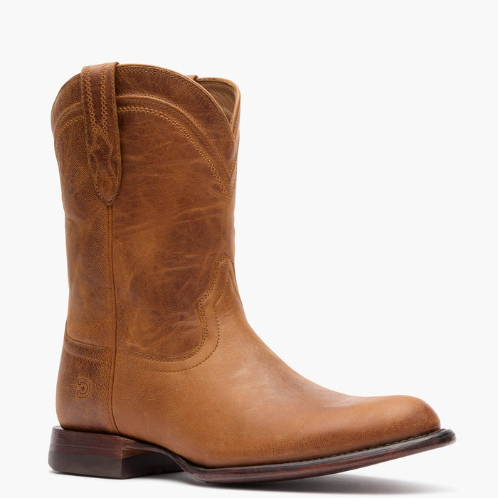 Front view of Durango® men’s 10” Whiskey Tan Santa Fe™ Roper Boot