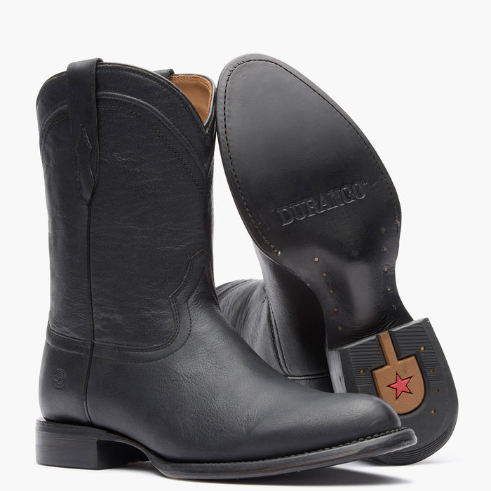 Outsole view of Durango® men’s 10” Phantom Black Santa Fe™ Roper Boot