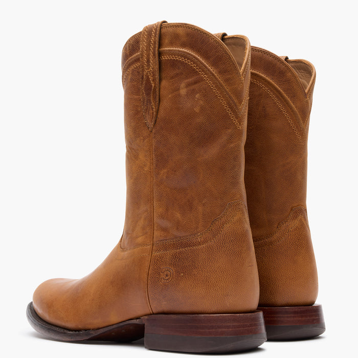 Back view of Durango® men’s 10” Whiskey Tan Santa Fe™ Roper Boot