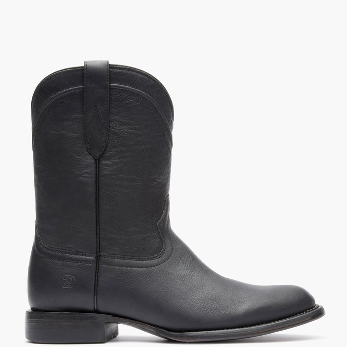 Profile view of Durango® men’s 10” Phantom Black Santa Fe™ Roper Boot