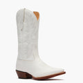 Front view of a Durango Crush white cowgirl boot