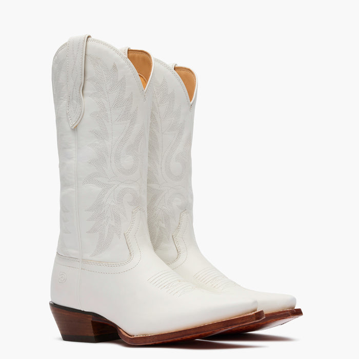 Front pair view of Durango Crush white cowgirl boots