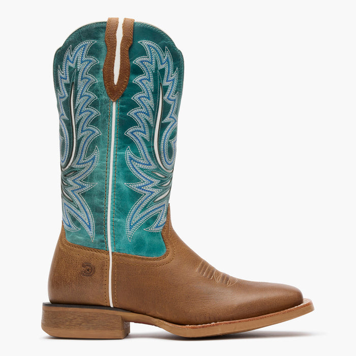 Outer side view of Durango® women’s 12” Gingersnap/Ocean Blue Lady Rebel Pro™