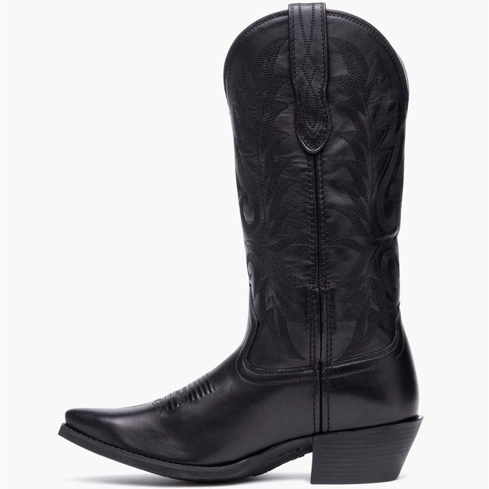 Interior side view of a Durango black cowgirl boot