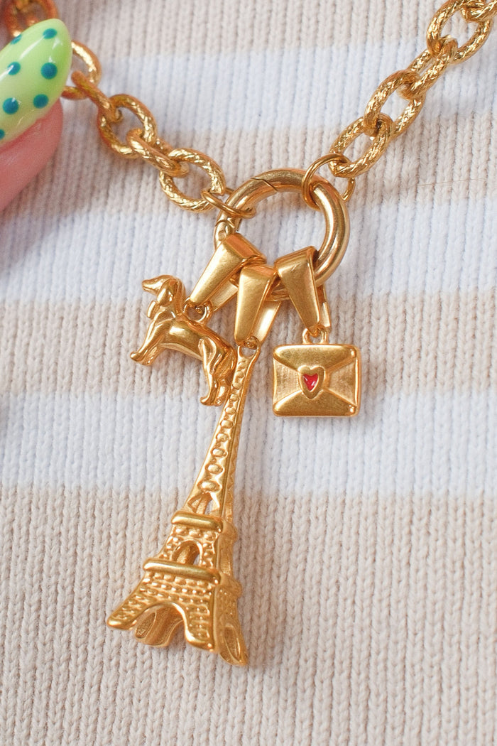 Eiffel Tower Necklace Charm