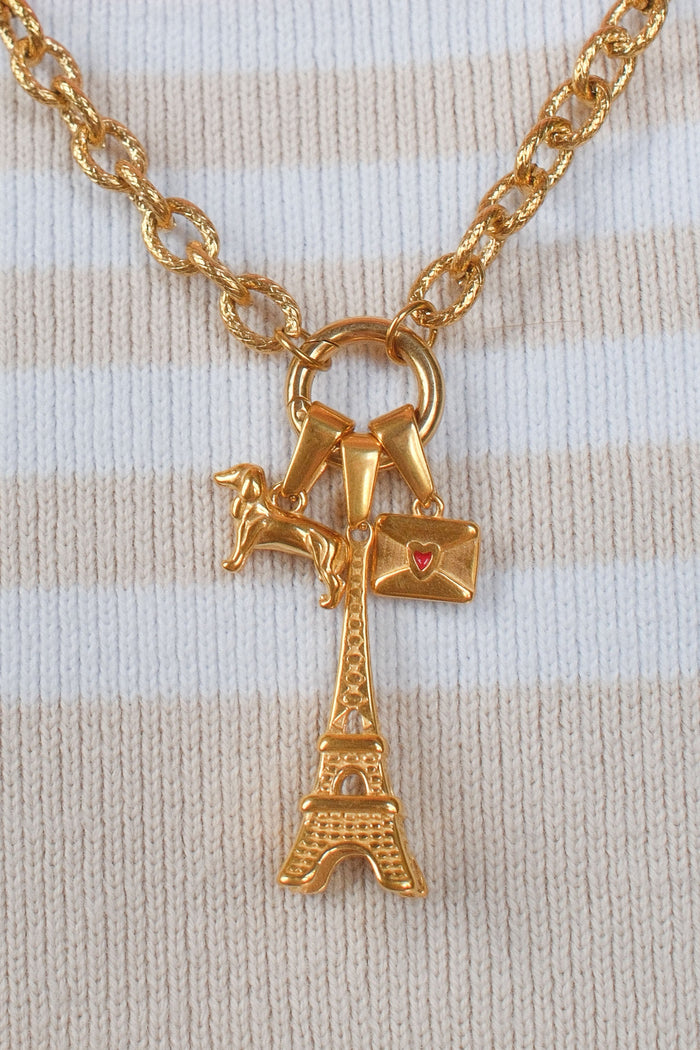 Eiffel Tower Necklace Charm