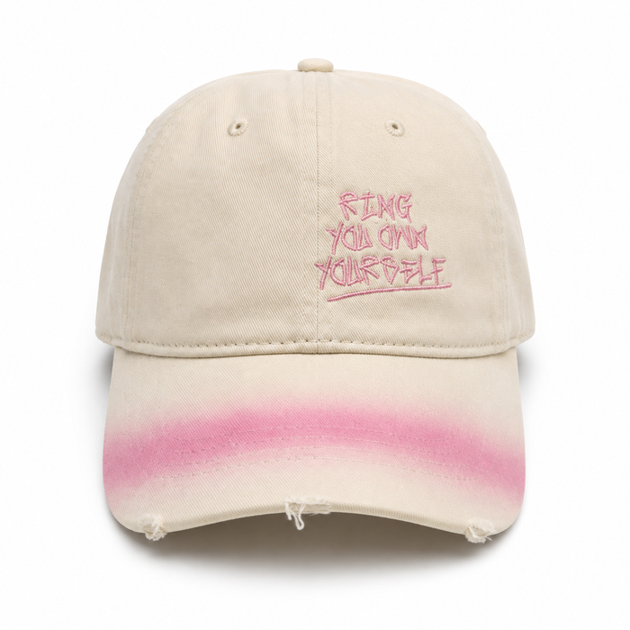 Embroidered Distressed Baseball Cap