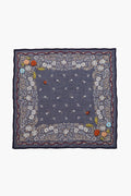Embroidered Floral Bandana Mood Indigo