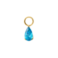 Faceted Sky Titanium Hoop Charm