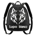 Faux Leather Backpack With Wolf Graphic