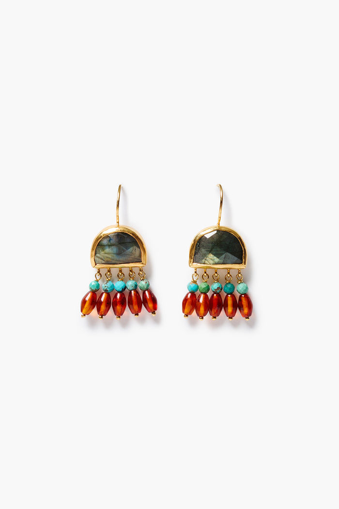 Flamenco Earrings Labradorite