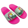 Flamingo Print Slide Sandals