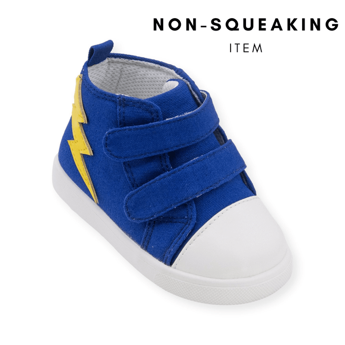 Flash Blue Tennis Shoe (NON-SQUEAKING) - Wee Squeak