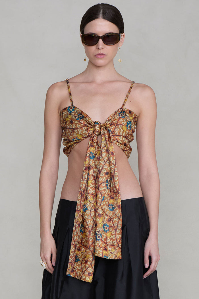 Flora Wrap Top Marigold