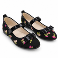 Floral Bow Ballet Flats