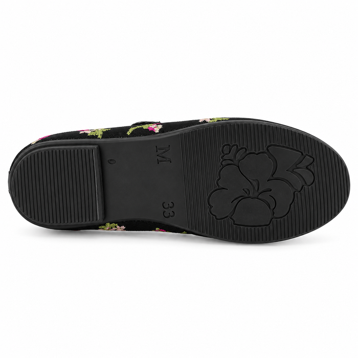 Floral Bow Ballet Flats