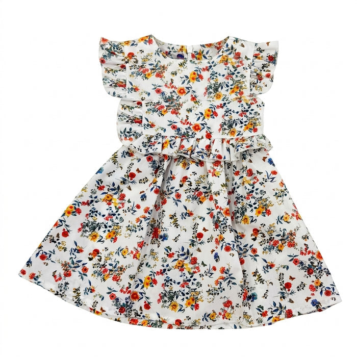 Floral Ruffle Dress With Matching Bloomers