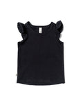 flutter tee - black