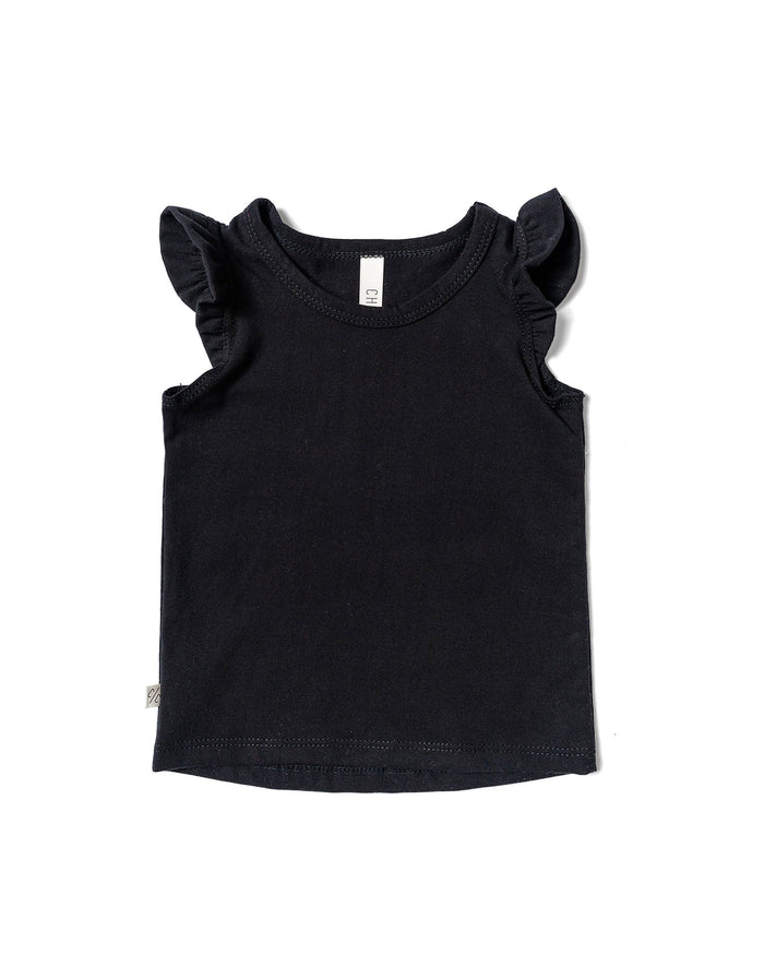 flutter tee - black