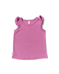 flutter tee - heather dark peony