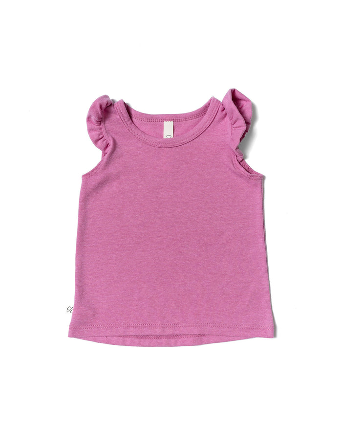 flutter tee - heather dark peony