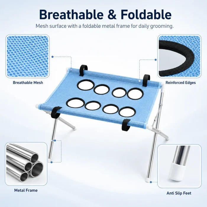 Foldable Mesh Pet Grooming Table