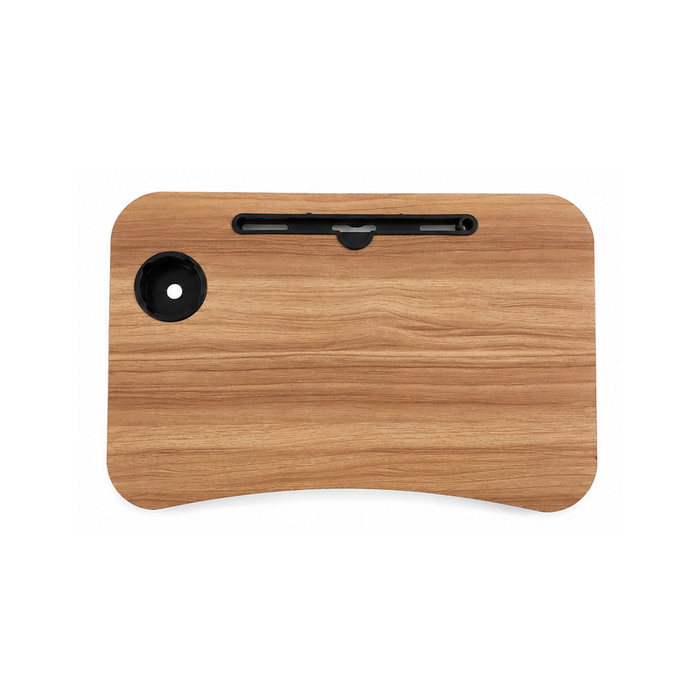 Foldable Wooden Laptop Table With Cup Holder