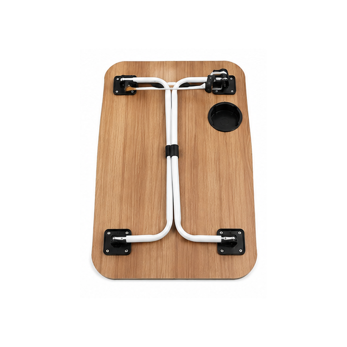 Foldable Wooden Laptop Table With Cup Holder