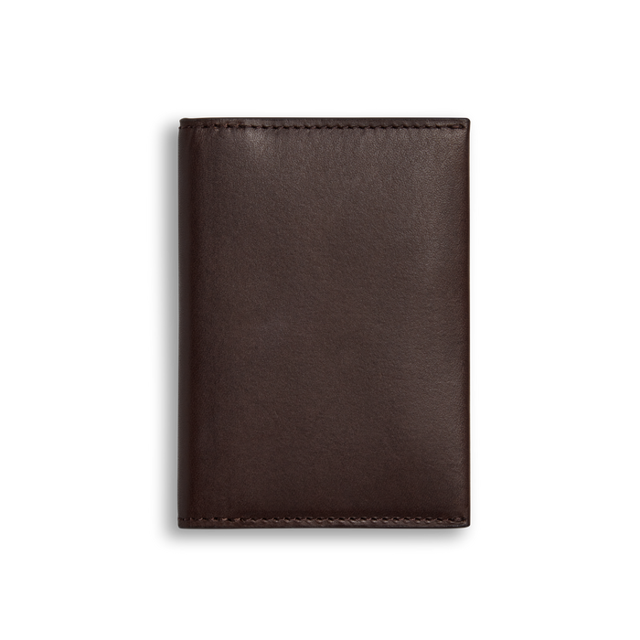 Folded Card Holder Wallet - Dark Brown
