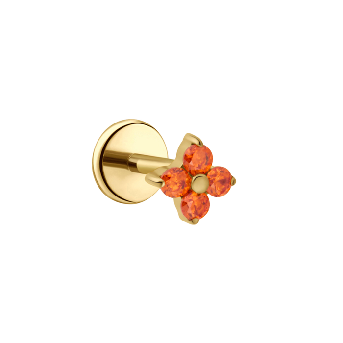 Fortune Flat Back Stud - Mai Tai