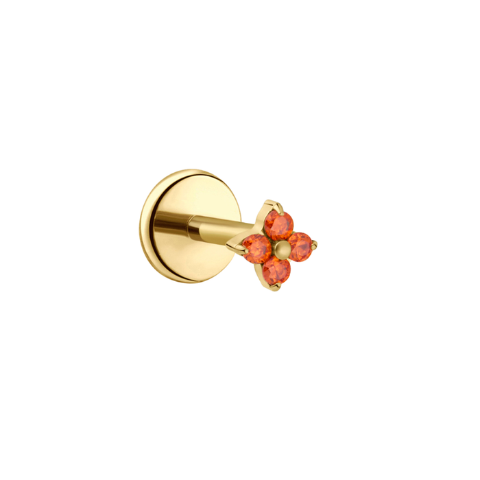 Fortune Flat Back Stud - Mai Tai